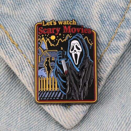 LT1173 Horror Movie Cool Enamel Pins for Clothes Badges on Backpack Lapel Pin Decoration Gifts Accessories Halloween Jewelry