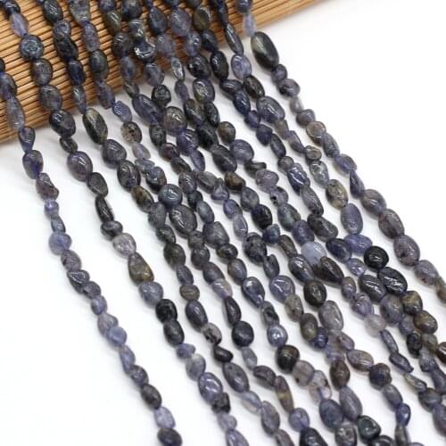 Bluestone Beaded Natural Stone Semi-Precious Stones Beaded Hand-Carved Irregular Shape Beads For Jewelry Making Women Gift 6-8mm