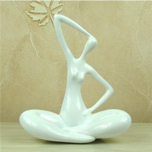[MGT]Abstract Yoga Pose Female Statuette Handmade Resin Nude Model Portrait Figure Novelty Home Decor Statue Art Craft Adornment