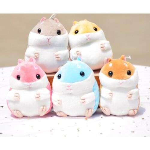 Fashion new 12cm plush colourful Hamster soft Pendant bag decoration Keychain good quality festival christmas gift for friend