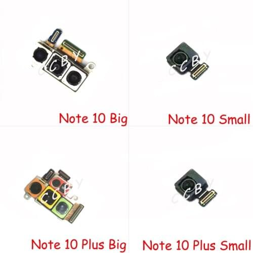New Rear Back Front Camera Module Big Small Camera Flex For Samsung Galaxy Note 10 N970F N970U Note 10 Plus N975U N975F
