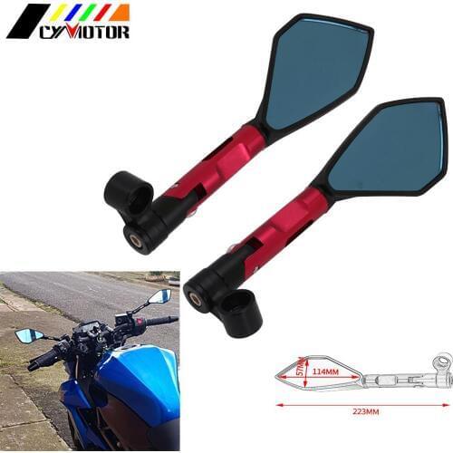 Motorcycle CNC Universal Rearview Rear View Mirror Side Mirrors For Yamaha YZF R1 R6 R15 R25 YZ-F 125 250 300 FZ1 FZ6N MT07 MT09