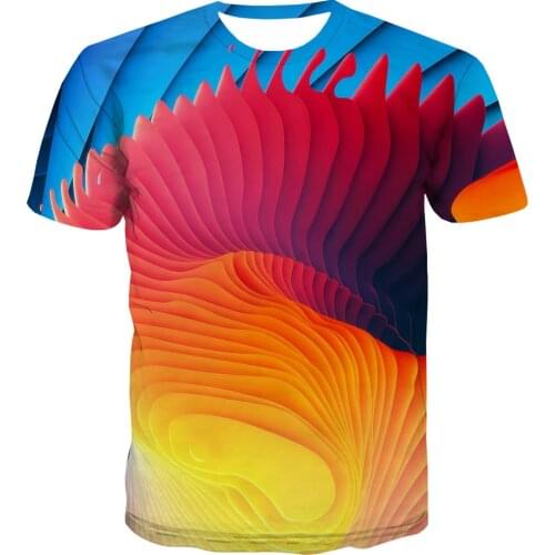KYKU Brand Colorful T-shirt Men Abstract Funny T shirts Leisure T-shirts 3d Harajuku Shirt Print Street Tshirt Printed