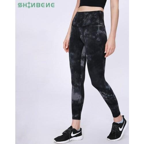 SHINBENE Tie Dye Buttery Soft Sport Yoga Fitness Leggings Women Naked Feel Four Ways Stretchy Workout Running Gym Tights Pants