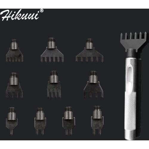 Leather Spacing Hole Punch Tool Set Replacement Prong Chisel Punching Tool Leather Rope Weaving Chisel Craft Tool