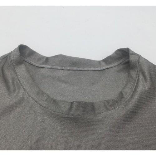 100% Silver Coated Nylon T-shirt,O-Neck T-shirt