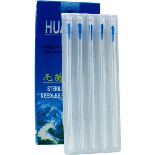 New 500 pcs/5 boxes huanqiu acupuncture needle sterile acupuncture needle for single use with tube