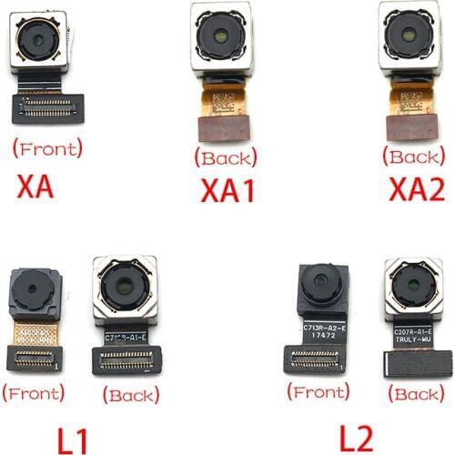New For Sony Xperia X XA1 XA2 Ultra L1 L2 Back Rear Camera Module Flex Cable +Front Facing Camera Replacement