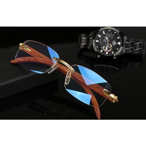 The new mens blue light-proof reading glasses near and far dual-purpose progressive multi-focus womens radiation-proof glasses