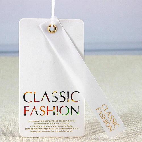 Customized clothing 800g copperplate paper 300g sketch paper tags cloth printed hang tag swing OEM hang tags labels