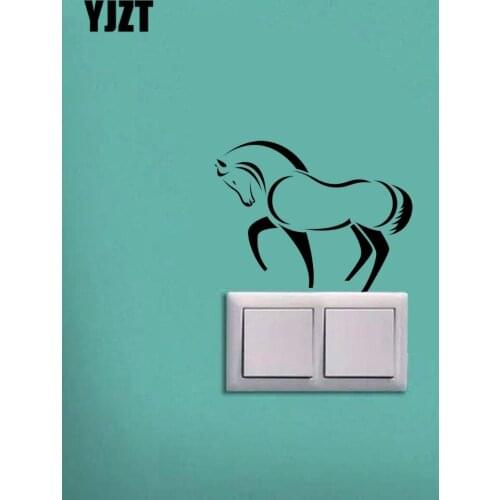 Lovely Horse Vinyl Switch Sticker Applied Wall Vivid Animal Fashion Decal Decor 8SS-0539