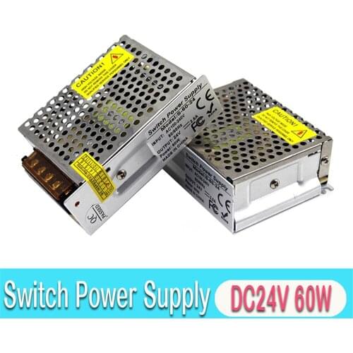 Regulated DC24V 60W Power Supply Unit AC-DC Transformer 100-240V AC To DC 24V SMPS for LED Lighting CCTV Printer
