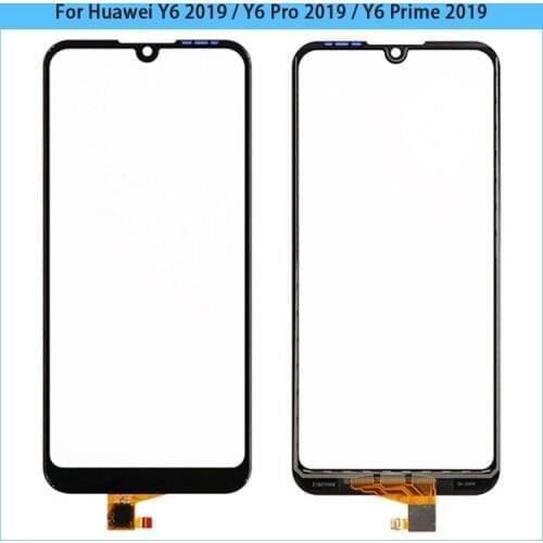 10PCS Touchscreen 6.09" For Huawei Y6 2019 / Y6 Pro 2019 Touch Screen Panel Sensor Digitizer Front Glass Y6 Prime 2019 Replace