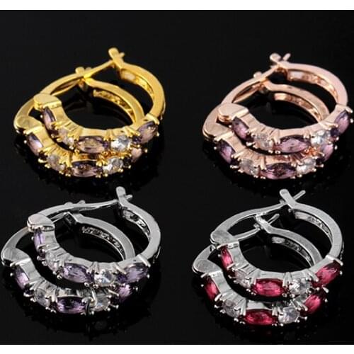 CHUNSHI EMO Hot Selling Earrings Simple Copper Set Zircon Exquisite Earrings Personality Sweet Copper Earrings For Women Girls