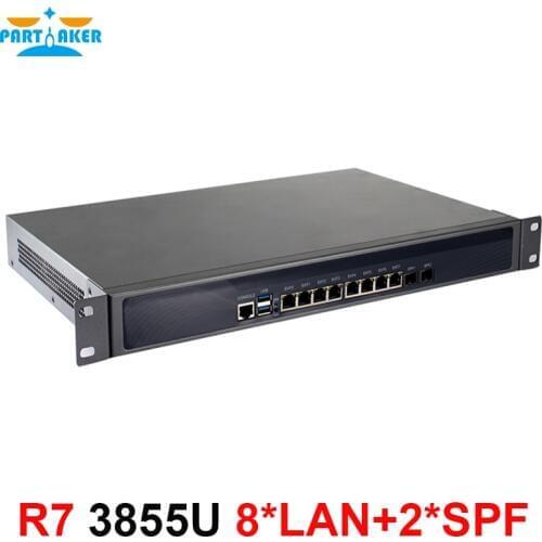 Partaker R7 Firewall Server Networks Celeron 3855U 2GB RAM 32GB SSD with 8*Intel 82583V Gigabit ethernet ports 2 SFP
