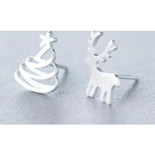 Shuangshuo Antler Deer Stud Earrings for Women Christmas Tree Earings Fashion Jewelry Earrings Set Animal Earing Christmas Gift