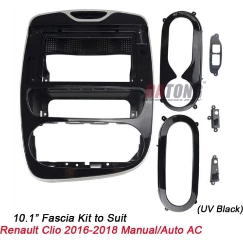 10.1'' Universal Android Navigation Fascia Frame for Renault Clio 2016 2017 2018 Manual Auto Air Conditioner AC