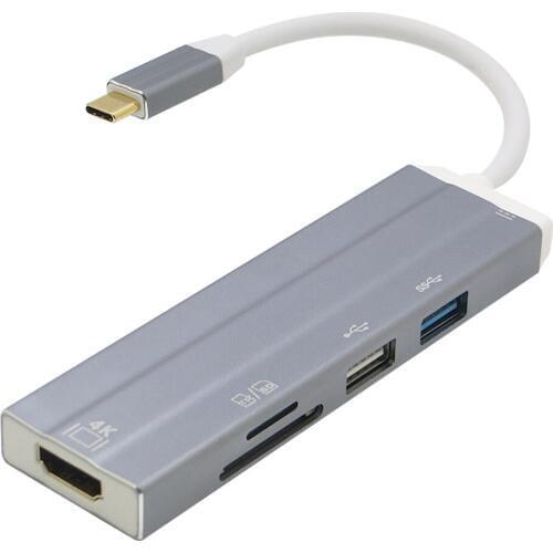 6 in 1 USB 3.1 USB -C Type C to USB 3.0 Hub 4K 30hz HDMI SD/TF Card Reader Type C PD Charging Adapter for S8 NS Nintendo Switch
