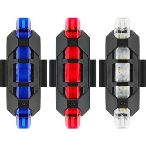 Bike Light Rechargeable Bicycle Light 5 LED Bicycle Taillight Safety Warning Flash Lamp Cycling Lamp Bike Accessories
