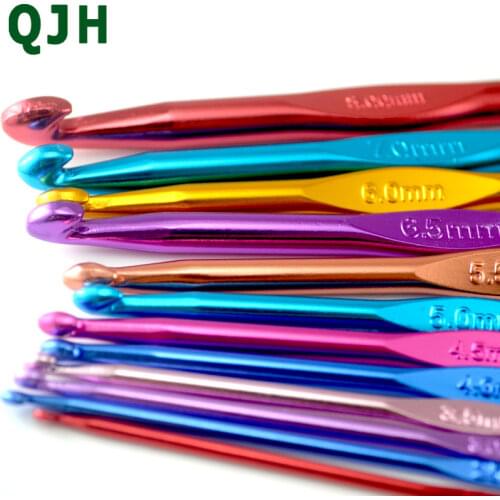 12PCS Hand Crochet Knitting Tools Weaving tools Sweater Knitting Needle Alumina Crochet sewing accessories hooks Latch needle