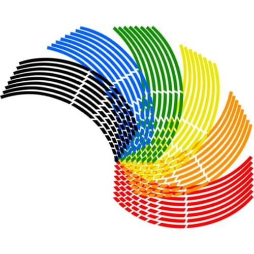 16Pcs Strips Wheel Sticker Reflective Rim Stripe Tape Bike Motorcycle Stickers Auto Decals For YAMAHA MT07 MT09 MT10 R1