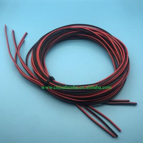2pin 285cm Cable Wire Cord 18awg*2C 80℃300V Silicone Wire Black and Red 2 Conductor Parallel Wire line Soft and Flexible