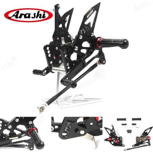 ARASHI For SUZUKI GSXR1000 2005 2006 CNC Adjustable Rearset Footrests Foot Pegs Footrest GSX-R GSXR 1000 GSX1000R