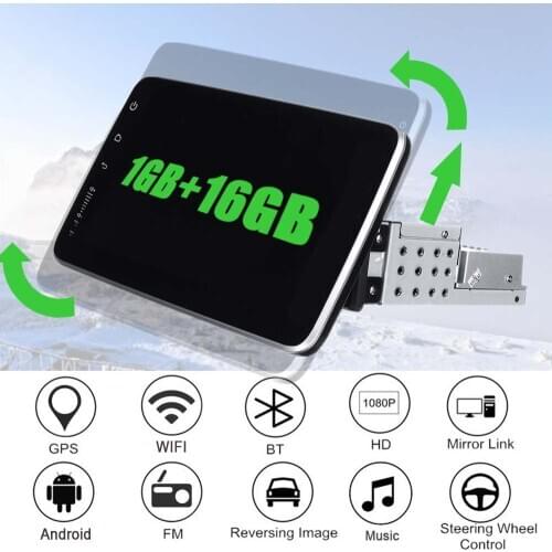 1DIN Car Stereo Radio Multimedia Video Player Monitor GPS Navigation HD Touch Screen WIFI Autoradio FM/AM 1+16G 10.1''/9