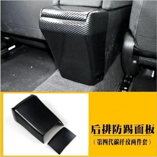 Car Accessories ABS Carbon Fiber Interior Armrest Box Rear Air Condition Vent Cover Trim 2pcs for Honda Civic 2020