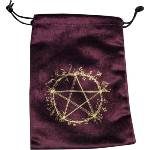 24BD Velvet Tar-ot Pad Dowsing Board Divination Metaphysical Altar Tar-ot Game Tafelkleed Supplies Accessaries Velvet Bag