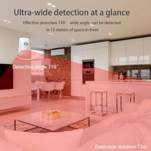 APP Control Wireless WiFi PIR Motion Sensor Alarm Infrared Detector Indoor Outdoor,110º Wide Angle Detection