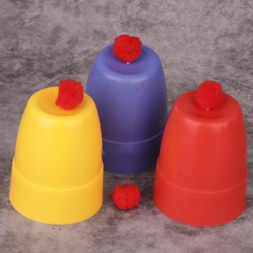 Chidlren Magic Tricks Toys Junior Magic Three Cup Ball Simple Tricks Professional Magic Beginner Funny Props Magicians Toy S3H4