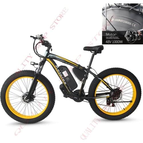 High Power 21speed Dual Motors 2000 Watt Mountain Tire Electric Bike 48v 18ah Electric Bicycle 26x4.0 with Fat