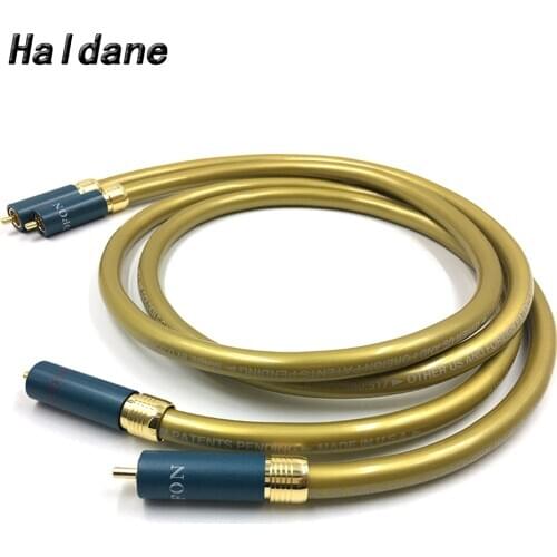 Haldane Pair HIFI Type-1 Gold Plated RCA Plug Audio Cable 2RCA Male to Male Interconnect Cable for Cardas HEXLINK GOLDEN 5-C