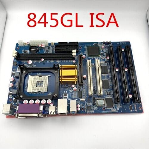 New Original 845 845GV 845GL ISA Mainboard PGA478 Motherboard 2PCI VGA LPT 1ISA Slot milling machine Industrial Motherboard