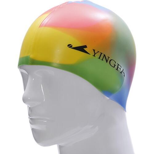 New Multicolor Sporty Silicone Swimming Caps Athlete Particle Swimming Hat Pool Wear Men and Women Protect Ears Bathing Cap
