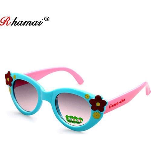 RHAMAI 2018 NEW Children Goggle Girls Sunglasses Hot Fashion Boys Girls Baby Child Classic Retro Cute Sun Glasses UV400