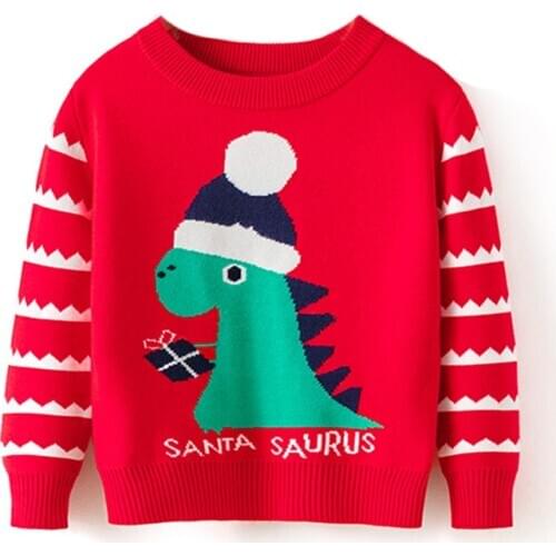 New Fall Winter Kids Girls Clothes Children Soft Warm dinosaur Sweaters Top Wool Knitting Sweater Toddler Girls Pullover Jumpers