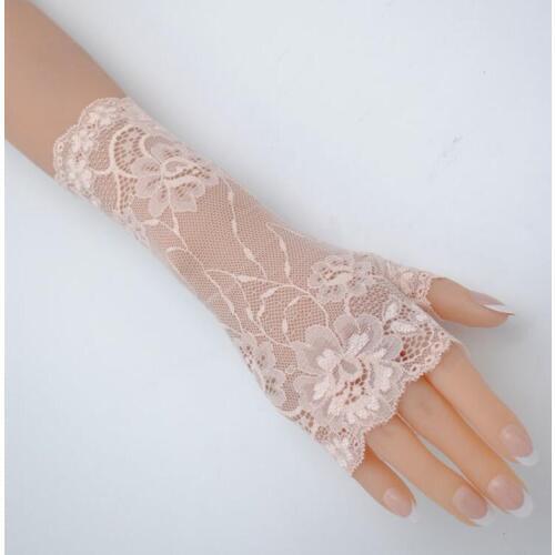 Womens sexy fingerless lace glove female elegant short summer sunscreen driving glove R1906