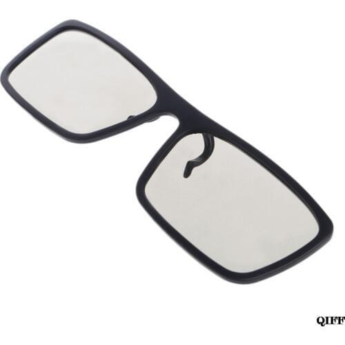 Drop Ship&Wholesale Clip-On Type Circular Passive Polarized 3D Glasses For TV Real 3D Cinema 0.22mm APR28