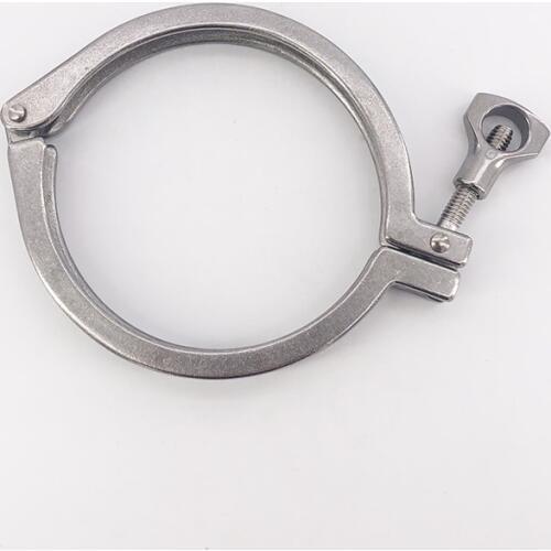Sanitary Clamps O.D 25 35 50.5 64 77.5 91mm stainless steel Food grade Sanitary clamp Ferrule Single Pin Tri Quick Clamps