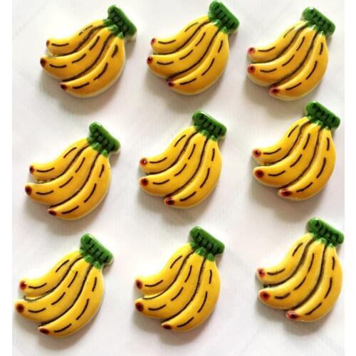 Diy 100pcs 20mm* 15MM banana shape clip thin children early education decorative materials resin crafts scrapbook-A735*10