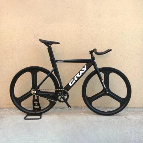 Grey Track Bike With Aluminum Alloy Frame 700C Fixed Gear Bike 48cm 52cm Fork Magnesium Alloy Wheel Single Speed Fixie Bike