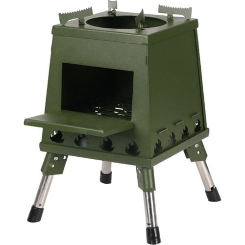 Folding Camp Stove Portable Wood Burning Stove with Retractable Legs for Camping Hiking Backpacking Outdoor Cooking Stove