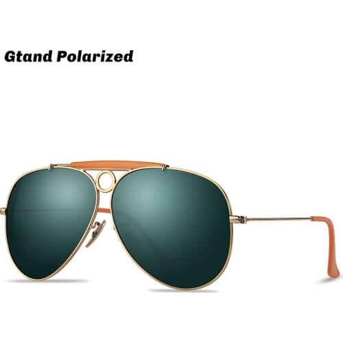 Gtand Vintage Classic 3138 Shooter Pilot Style Polarized Sunglasses For Men/Women Driving Brand Design Metal Circle Sun Glasses