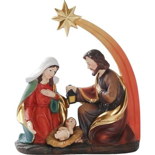 Belen de navidad statues et sculptures Holy Family Statue Gift home Decoration Christ jesus figurine Catholic Religious Jewelry