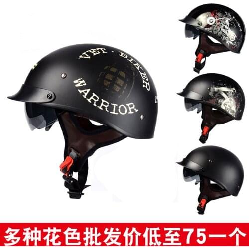 Retro Vintage Casco Moto Unisex Motorcycle Helmet Open Face Scooter Biker Motorbike Racing Riding Helmet With DOT Certification