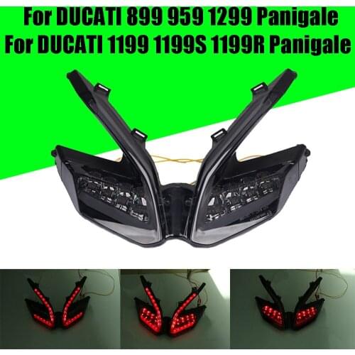 Motorcycle Taillight For DUCATI 899 959 1199 1199S 1199R 1299 Panigale Rear Tail light Brake Turn Signals Integrated Blinker