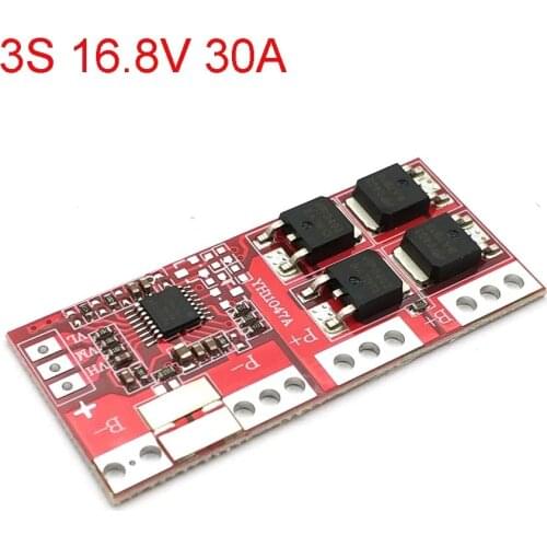 3S 4S 30A 14.4V 14.8V 16.8V Current Li-ion Lithium Battery 18650 BMS Charger Protection Board