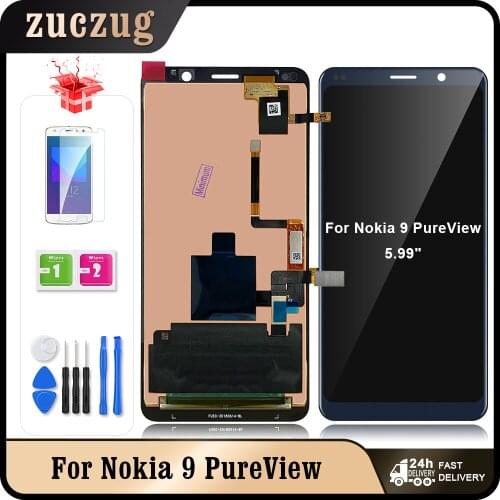 5.99" OLED For Nokia 9 PureView Pure View LCD Display Touch Screen Digitizer Assembly For Nokia 9P TA-1094 TA-1087 TA-1082